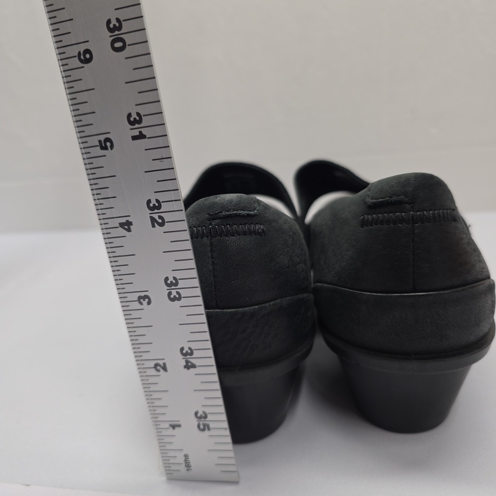 ECCO Felicia Black Leather Mary Jane Wedge Shoes 28604302001 Size 38 US 7-7.5 - Picture 8 of 10